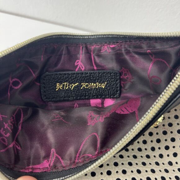 Betsey Johnson Navy and Cream Wristlet - Picture 3 of 4
